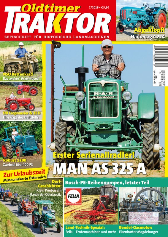 Oldtimer Traktor Magazin Deutschland 2018-07 Historische Landmaschinen MAN AS 325 A Serienallradler