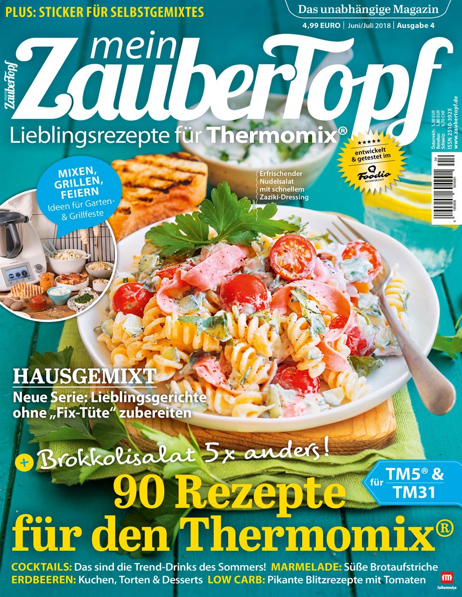 ZauberTopf 2018-04 Thermomix-Rezepte Nudelsalat Zaziki-Dressing