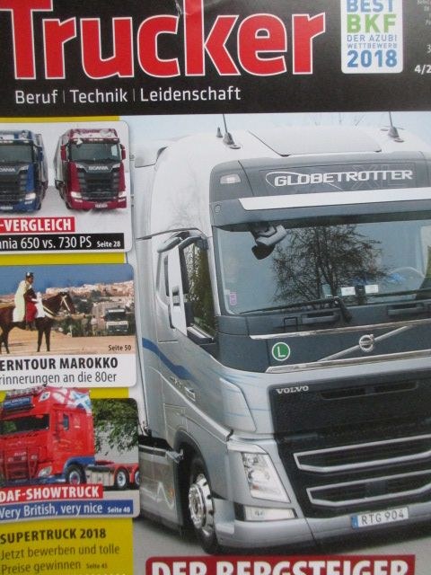 Trucker 2018-04 Lkw Volvo Globetrotter Scania
