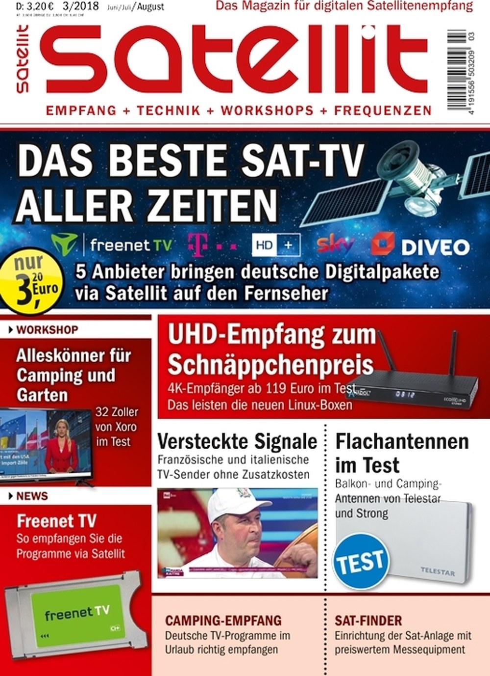 Satellit Empfang + Technik 2018-03 Satellitenempfang Sat-tv Digitalpakete