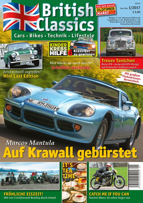 British Classics Magazin Deutschland 2017-01 Marcos Mantula Britische Oldtimer Klassische Automobile