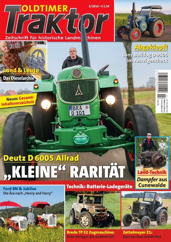 Oldtimer Traktor Magazine Allemagne 2016-02 Édition originale