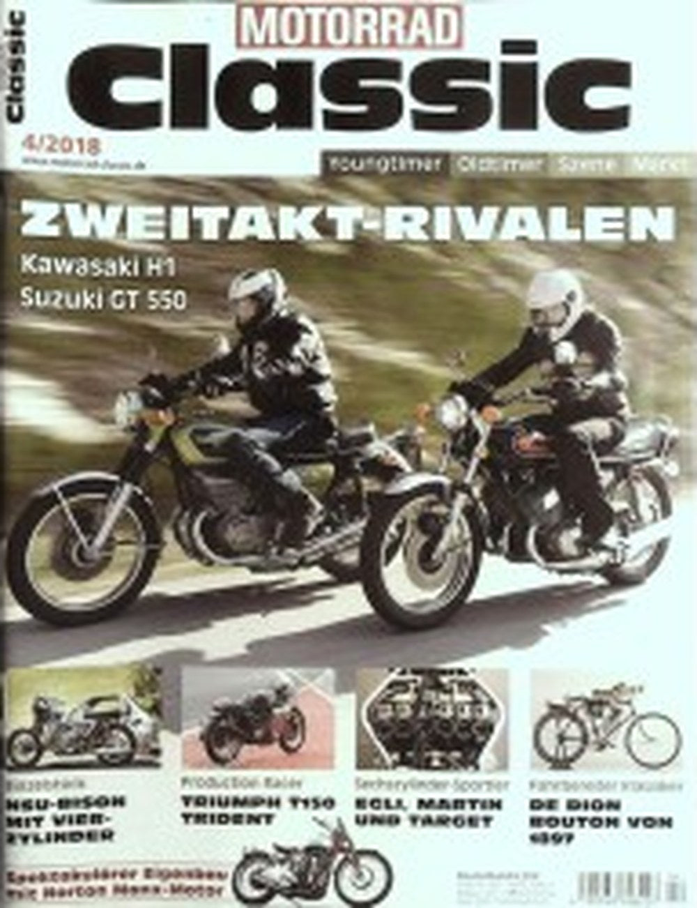 Motorrad Classic Magazin Deutschland 2015-08 Zweitakt-Motorräder Kawasaki H1 Suzuki GT 550
