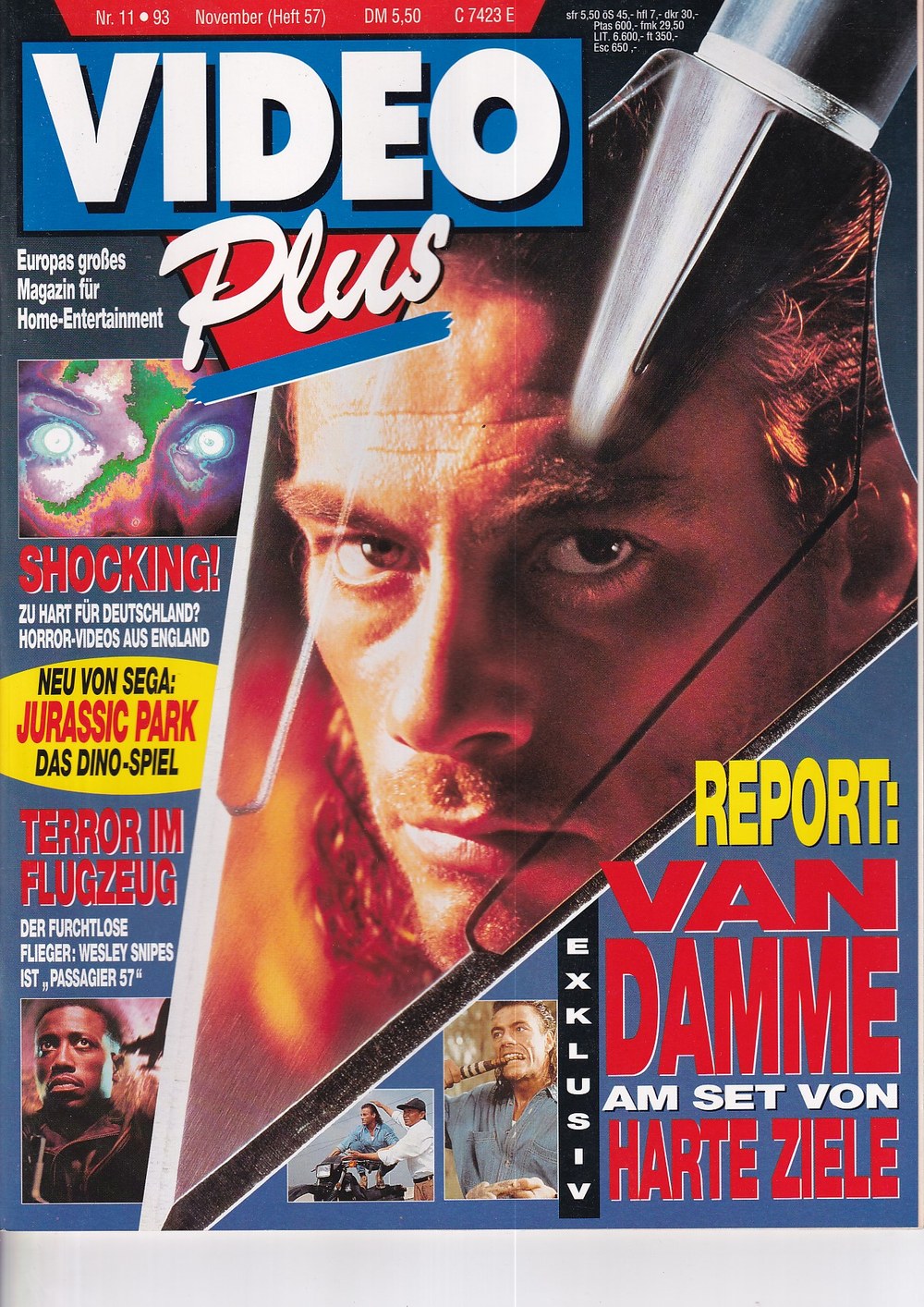 Video Plus Magazin Deutschland 1993-11 Jean-Claude Van Damme Wesley Snipes