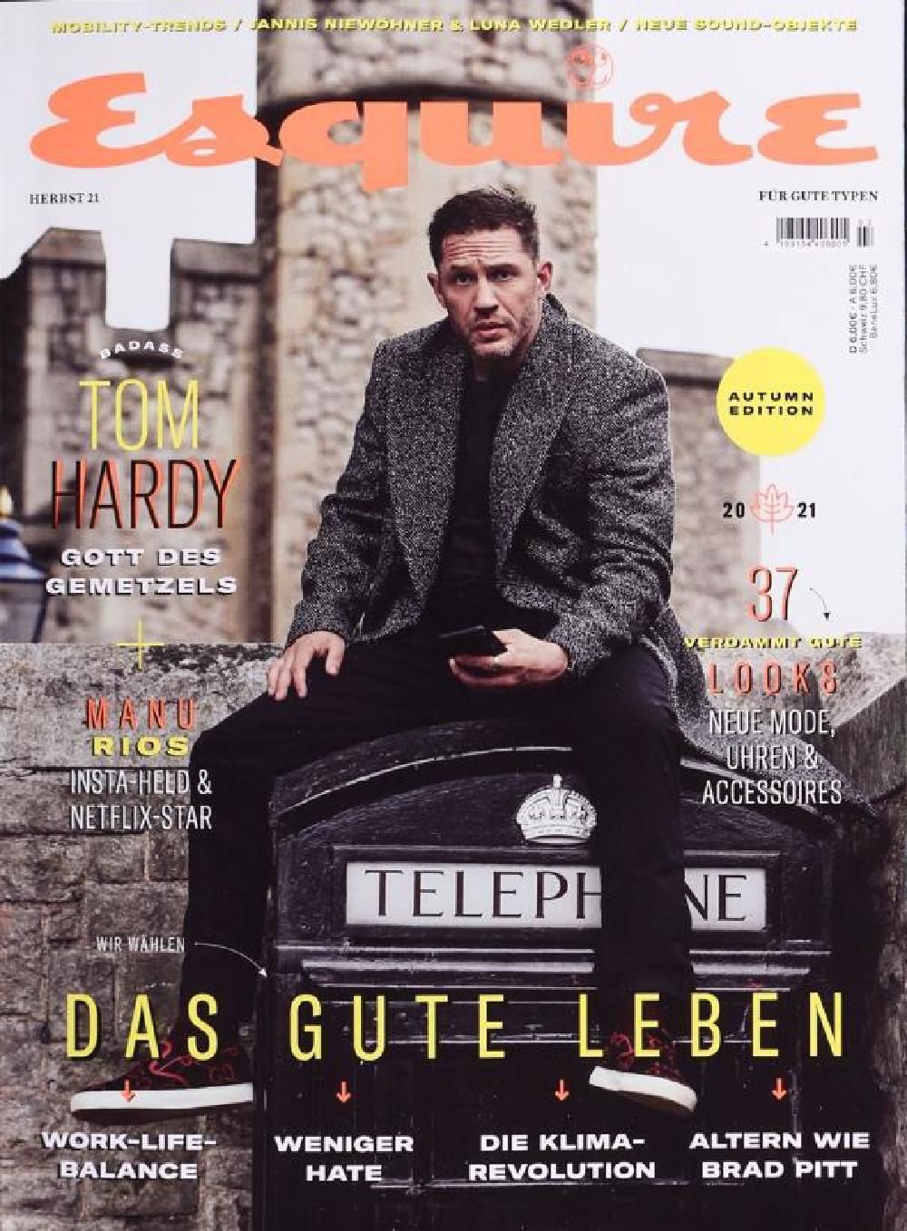 Esquire Revista Alemania 2021-03 Tom Hardy Edición original