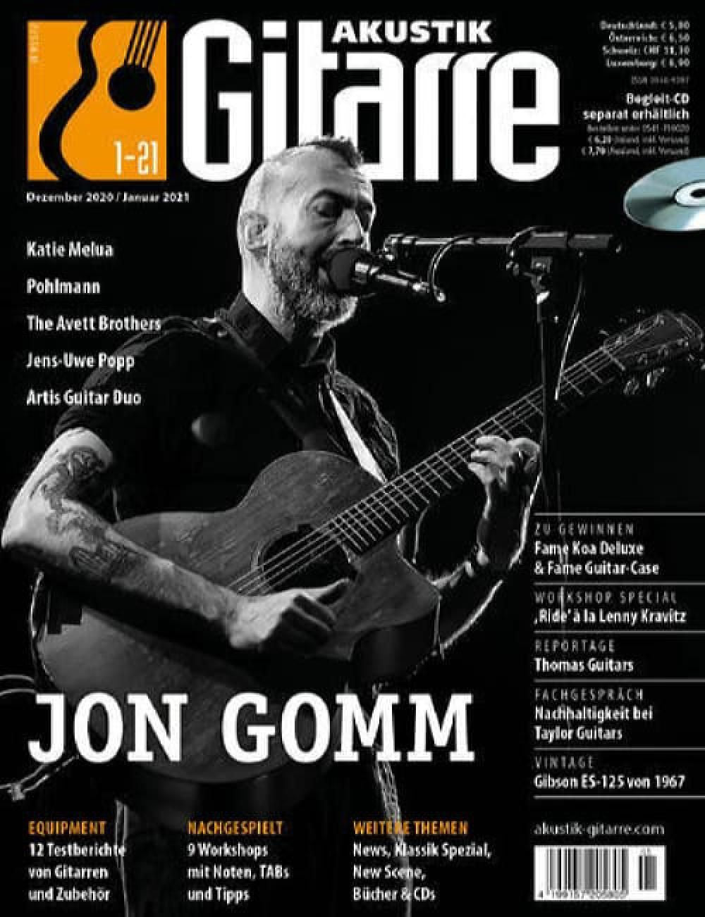 Akustik Gitarre Magazin Deutschland 2021-01 Jon Gomm Katie Melua The Avett Brothers Ingo Pohlmann Jens-Uwe Popp
