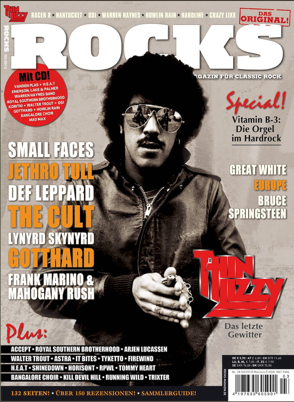 Rocks Magazin Deutschland 2012 #28 Thin Lizzy Small Faces Jethro Tull Def Leppard The Cult