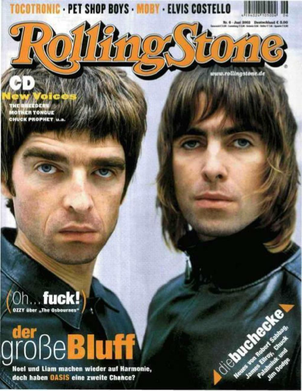 Rolling Stone Magazin Deutschland 2002-06 Oasis Moby Pet Shop Boys Elvis Costello