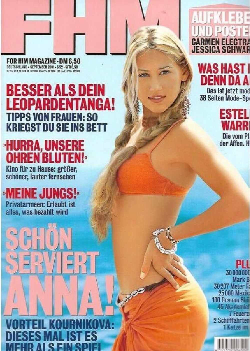 FHM Magazin Deutschland 2001-09 Anna Kournikova