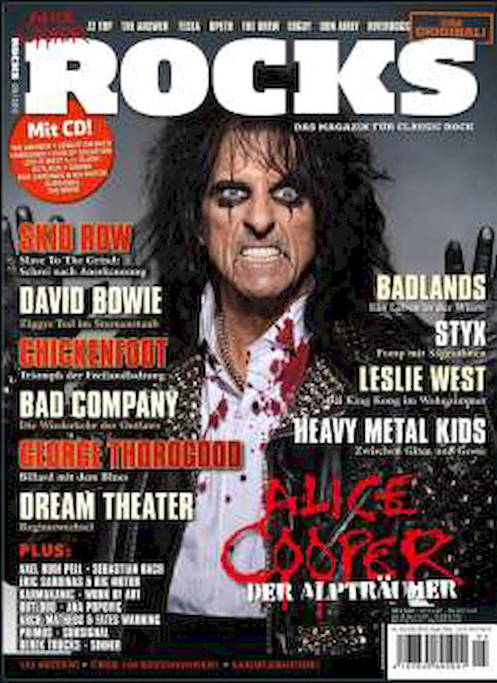 Rocks Magazin Deutschland 2011 #24 Alice Cooper Skid Row David Bowie Chickenfoot