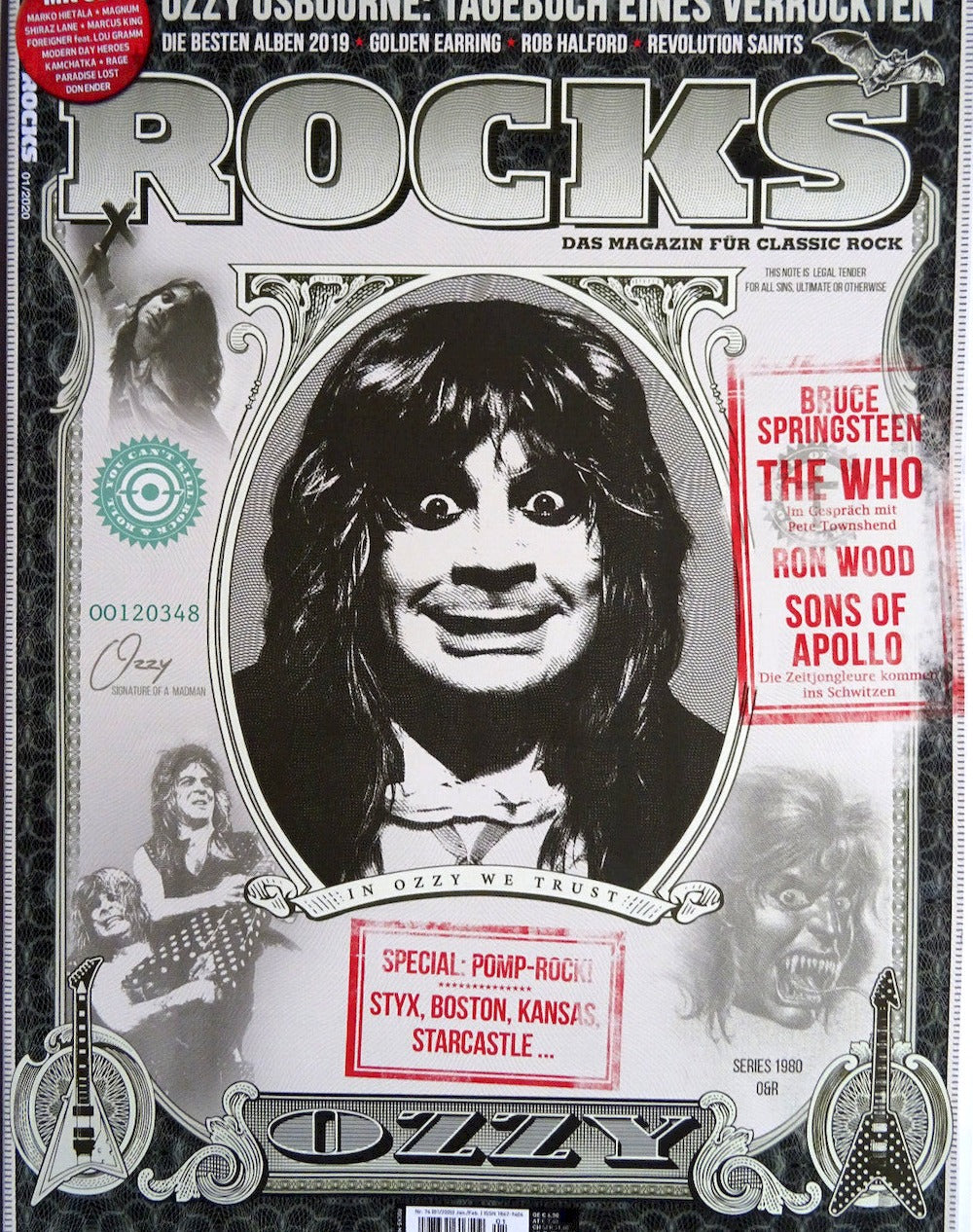 Rocks Magazin Deutschland 2020 #74 Ozzy Osbourne Bruce Springsteen The Who Ron Wood
