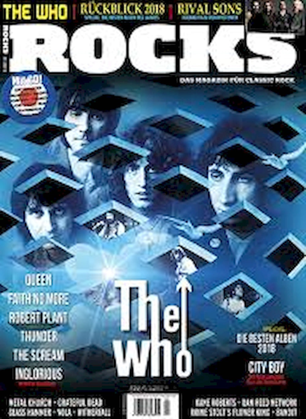 Rocks Magazin Deutschland 2019-01 The Who Rival Sons Queen City Boy The Scream #68 + CD