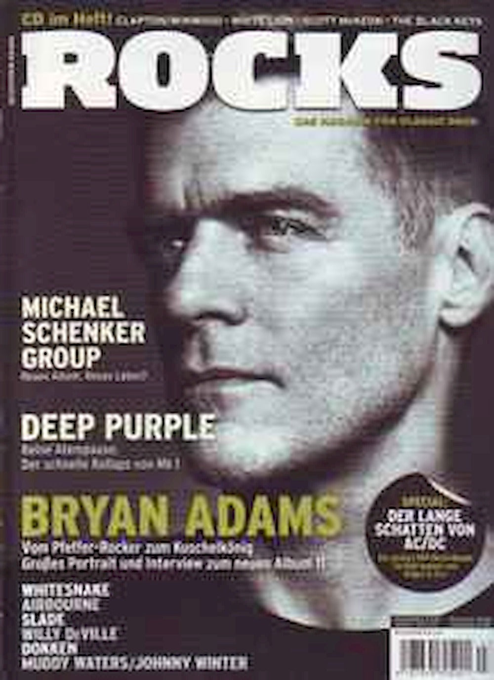 Rocks Tijdschrift Duitsland 2008 #4 Bryan Adams Michael Schenker Group Deep Purple Originele uitgave