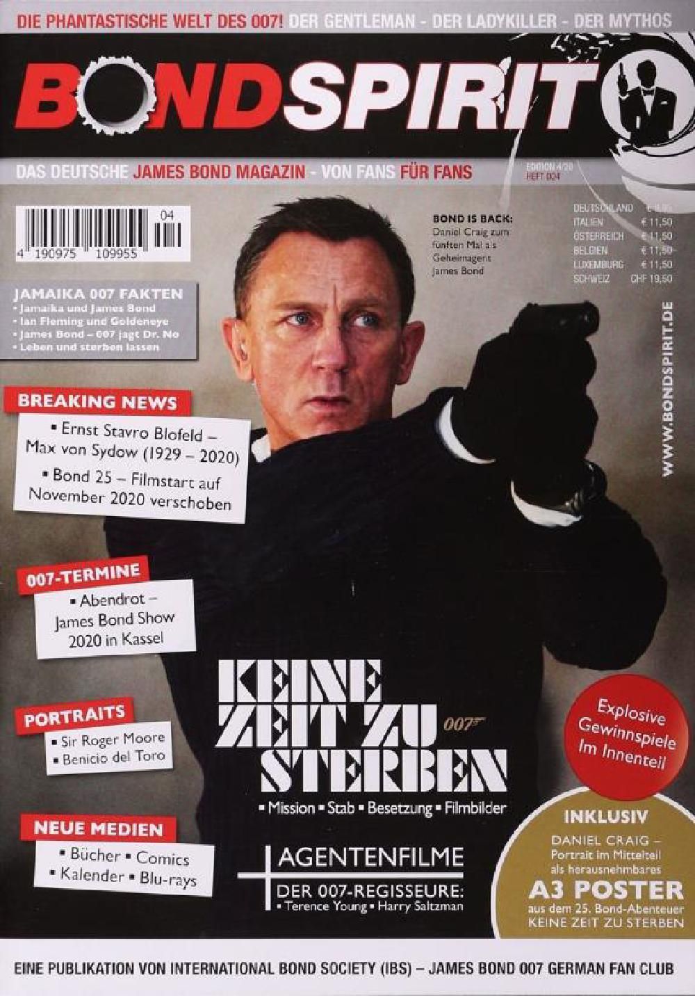 Bond Spirit Magasin Tyskland 2020 #4 Daniel Craig Originaludgave