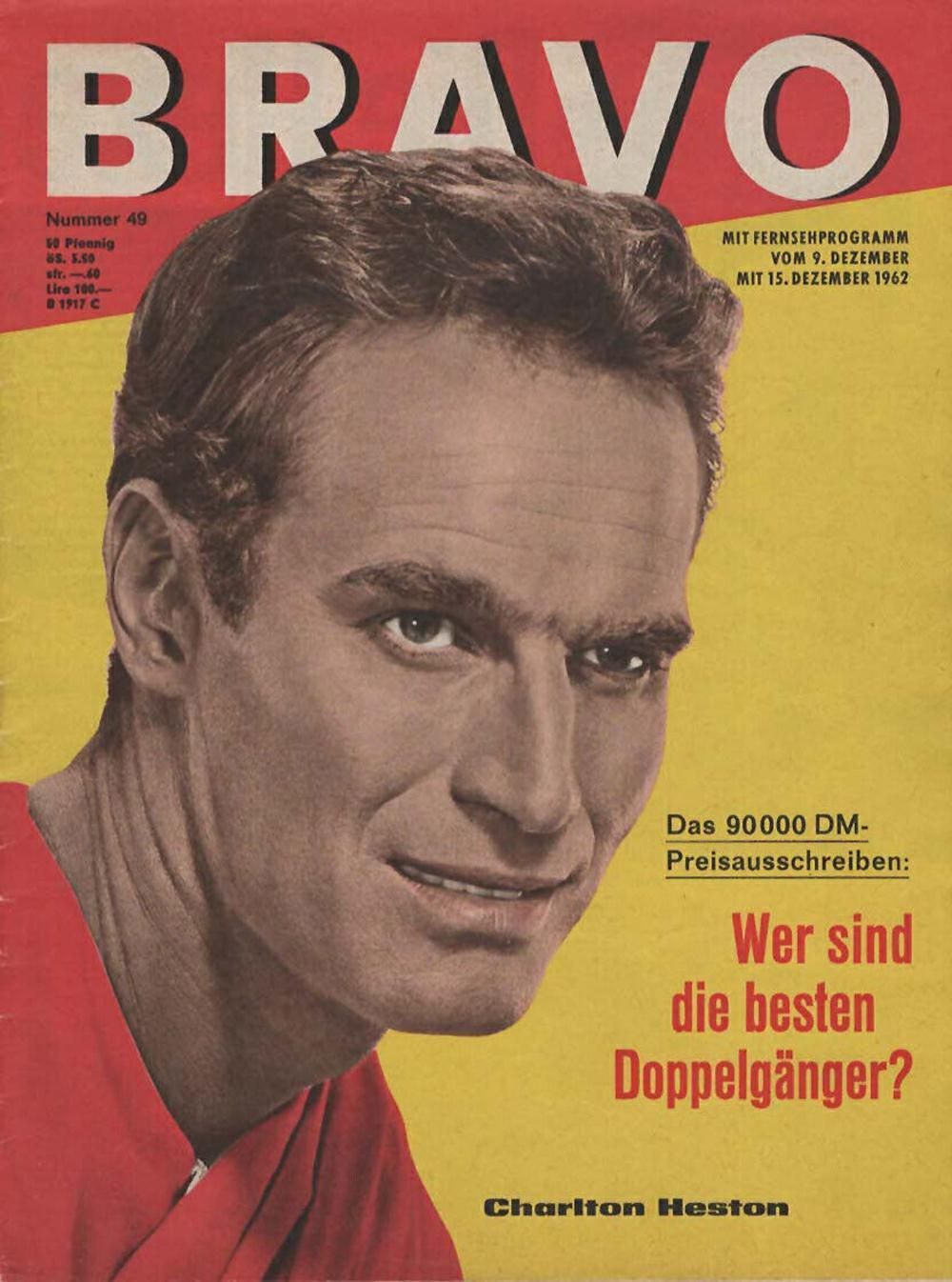 Bravo Magazin Deutschland 1962-49 Charlton Heston Jane Fonda