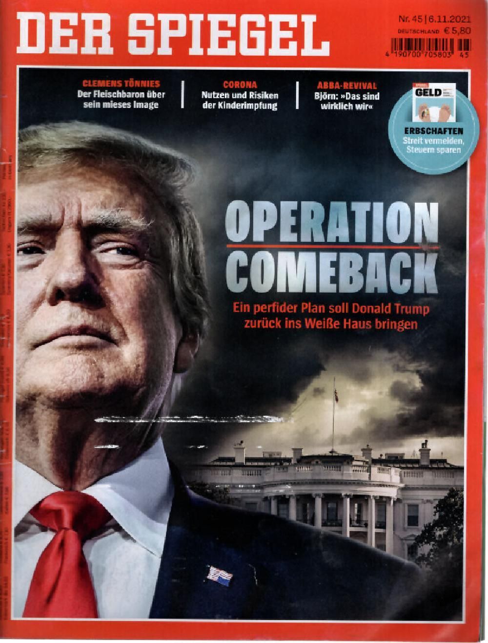 Der Spiegel Magazin Deutschland 2021-45 Donald Trump Comeback