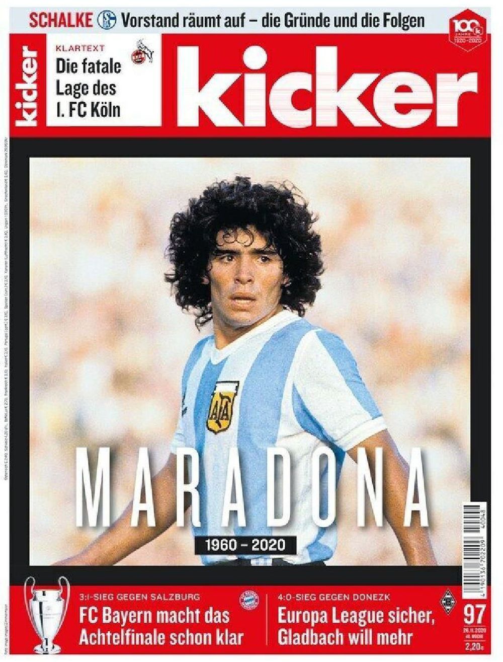 Kicker Revista Alemania 2020 Diego Maradona Edición original