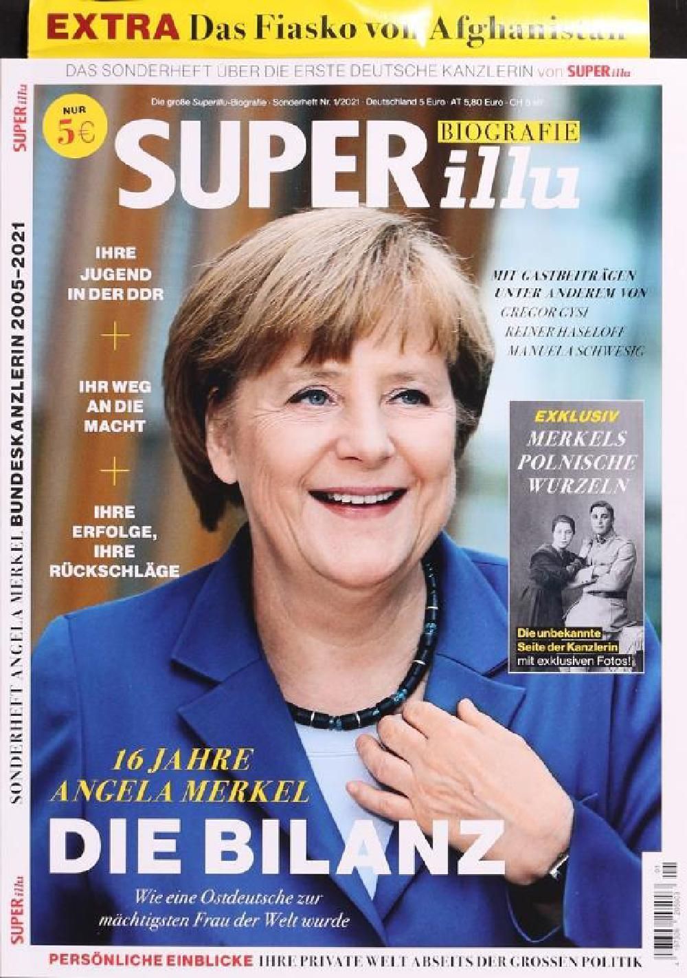 Super Illu Biografie Magasin Tyskland 2021 #1 Angela Merkel Originalutgåva