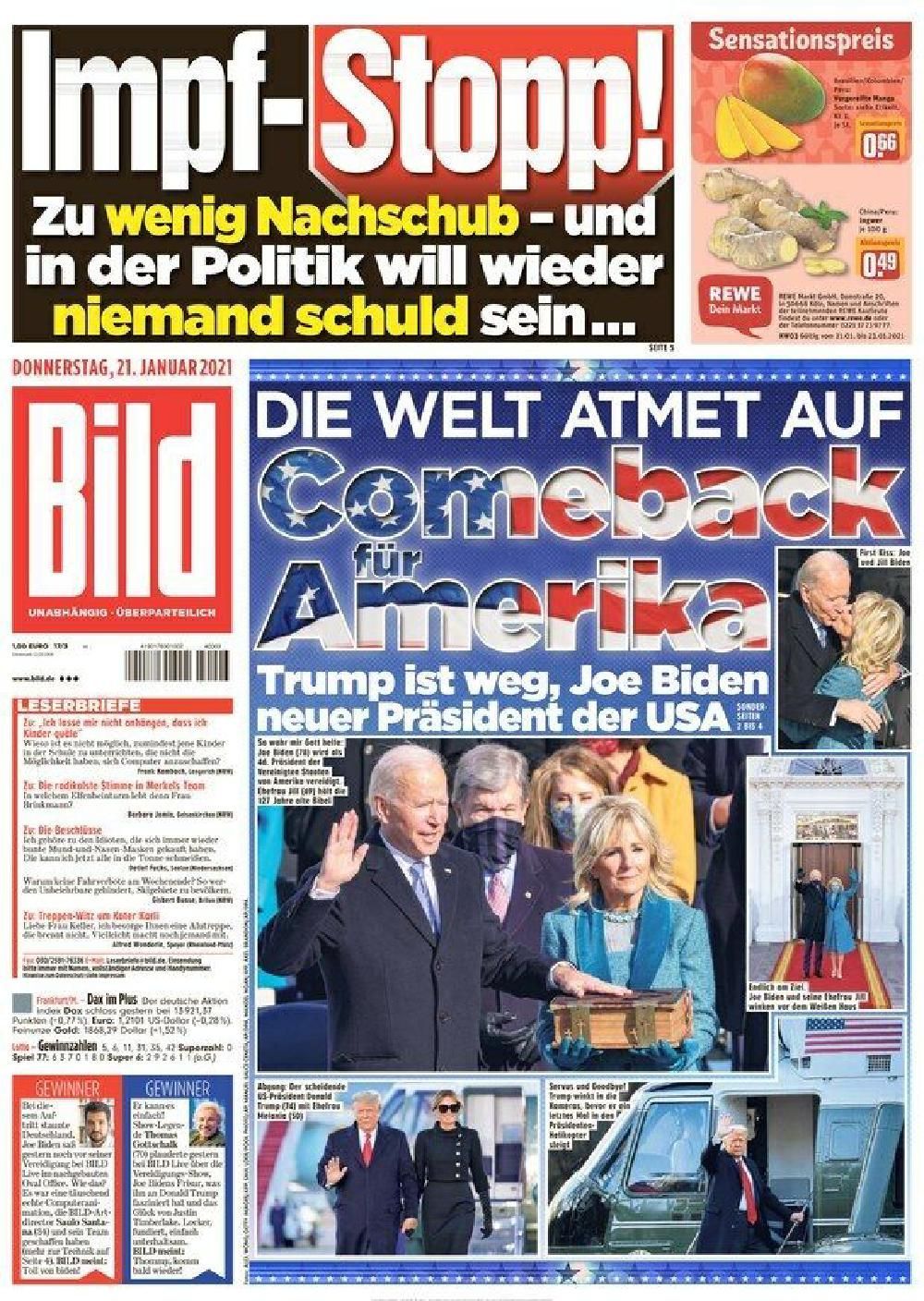 Bild Zeitung Magazin Deutschland 2021-017 Joe Biden Donald Trump