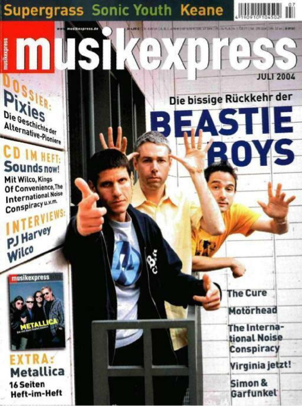 Musikexpress Magazin Deutschland 2004-07 Beastie Boys Pixies The Cure