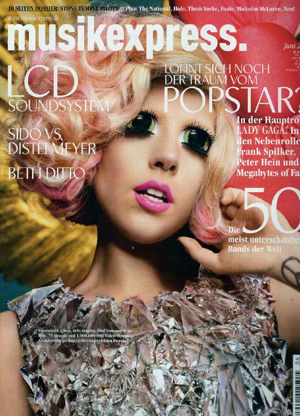 Musikexpress Magazin Deutschland 2010-06 Lady Gaga Beth Ditto