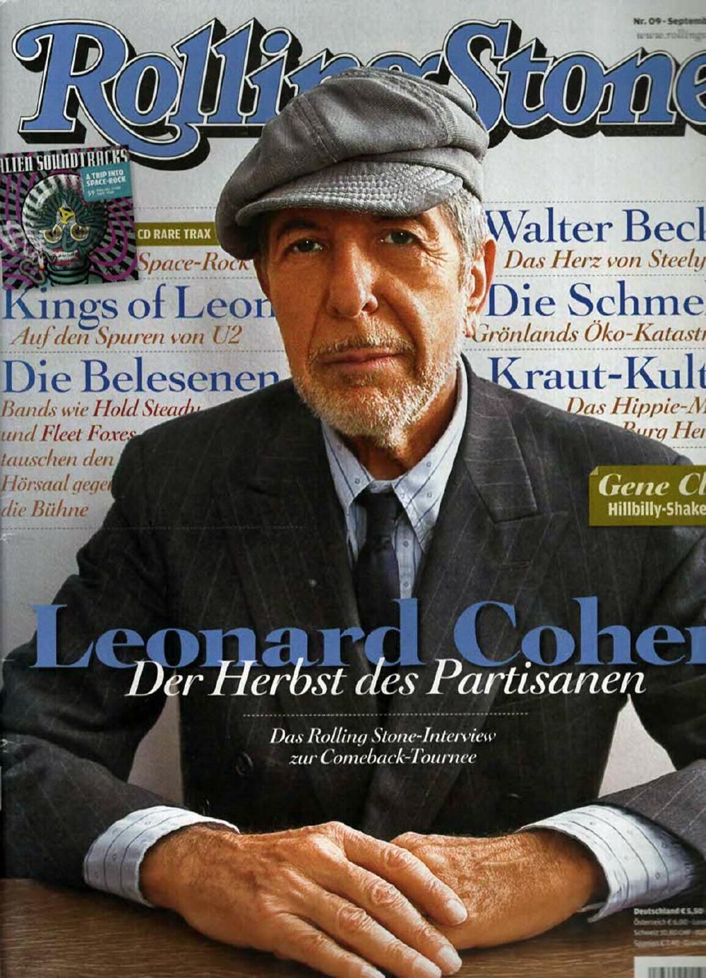 Rolling Stone Magazin Deutschland 2008-09 Leonard Cohen Gene Clark Kings Of Leon