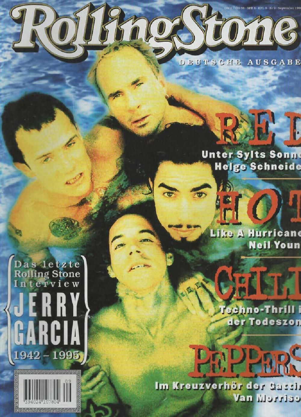 Rolling Stone Magazin Deutschland 1995-09 Red Hot Chili Peppers Jerry Garcia