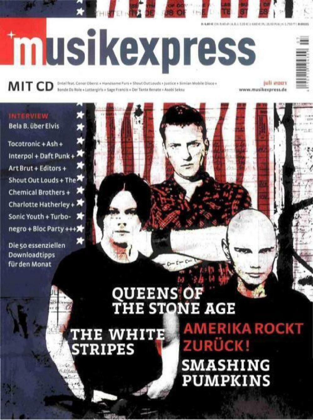 Musikexpress Magazin Deutschland 2007-07 Queens Of The Stone Age White Stripes