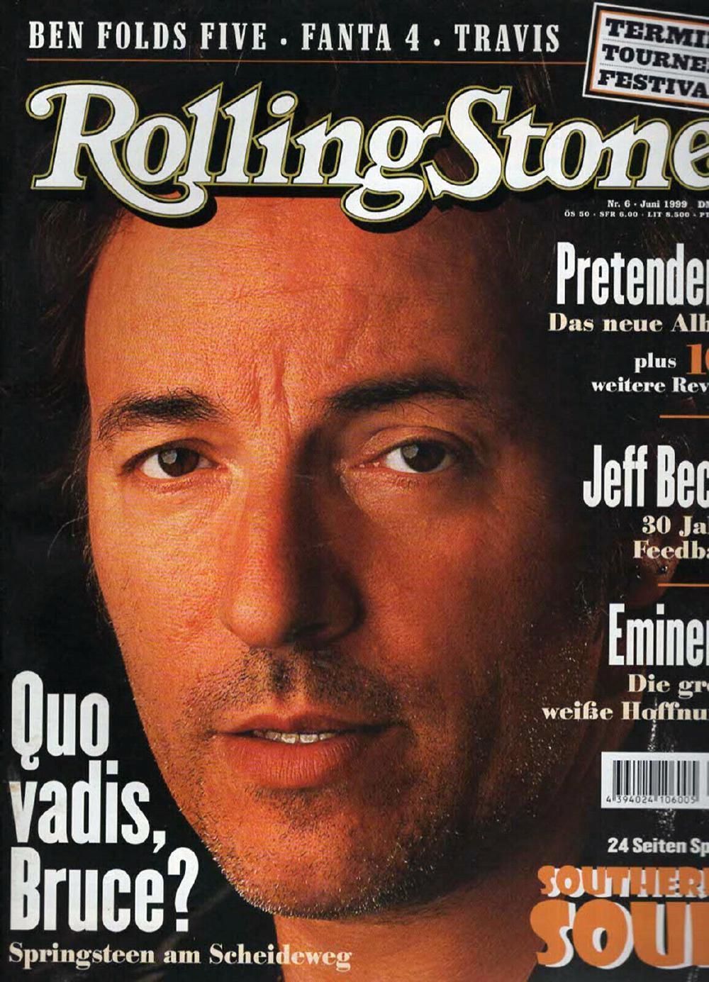 Rolling Stone Magazin Deutschland 1999-06 Bruce Springsteen Jeff Beck Eminem