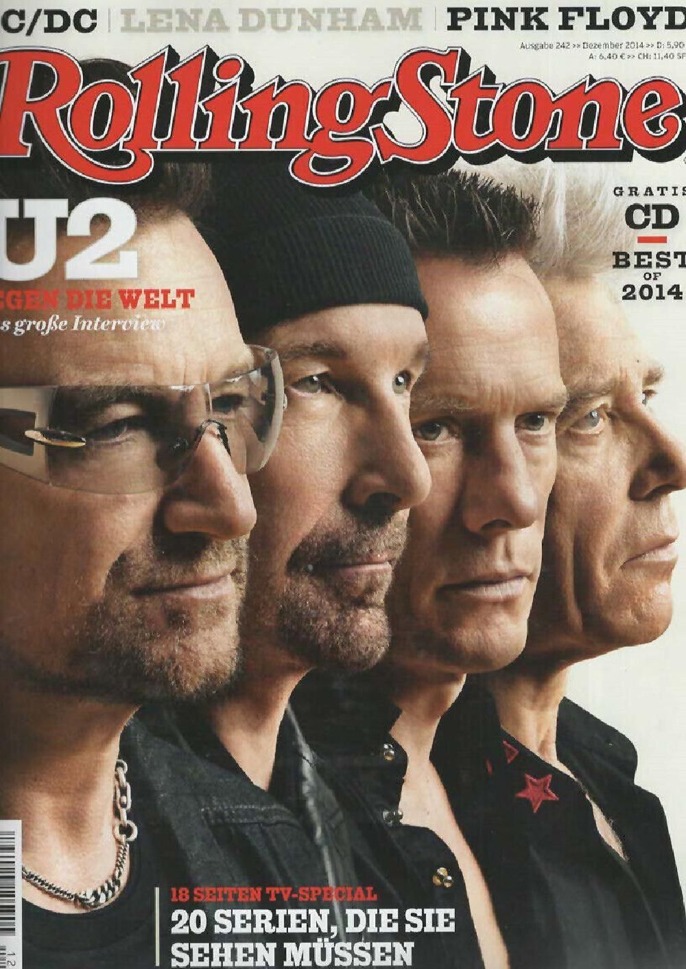 Rolling Stone Magazin Deutschland 2014-12 U2 Bono Lena Dunham Pink Floyd U2 #242