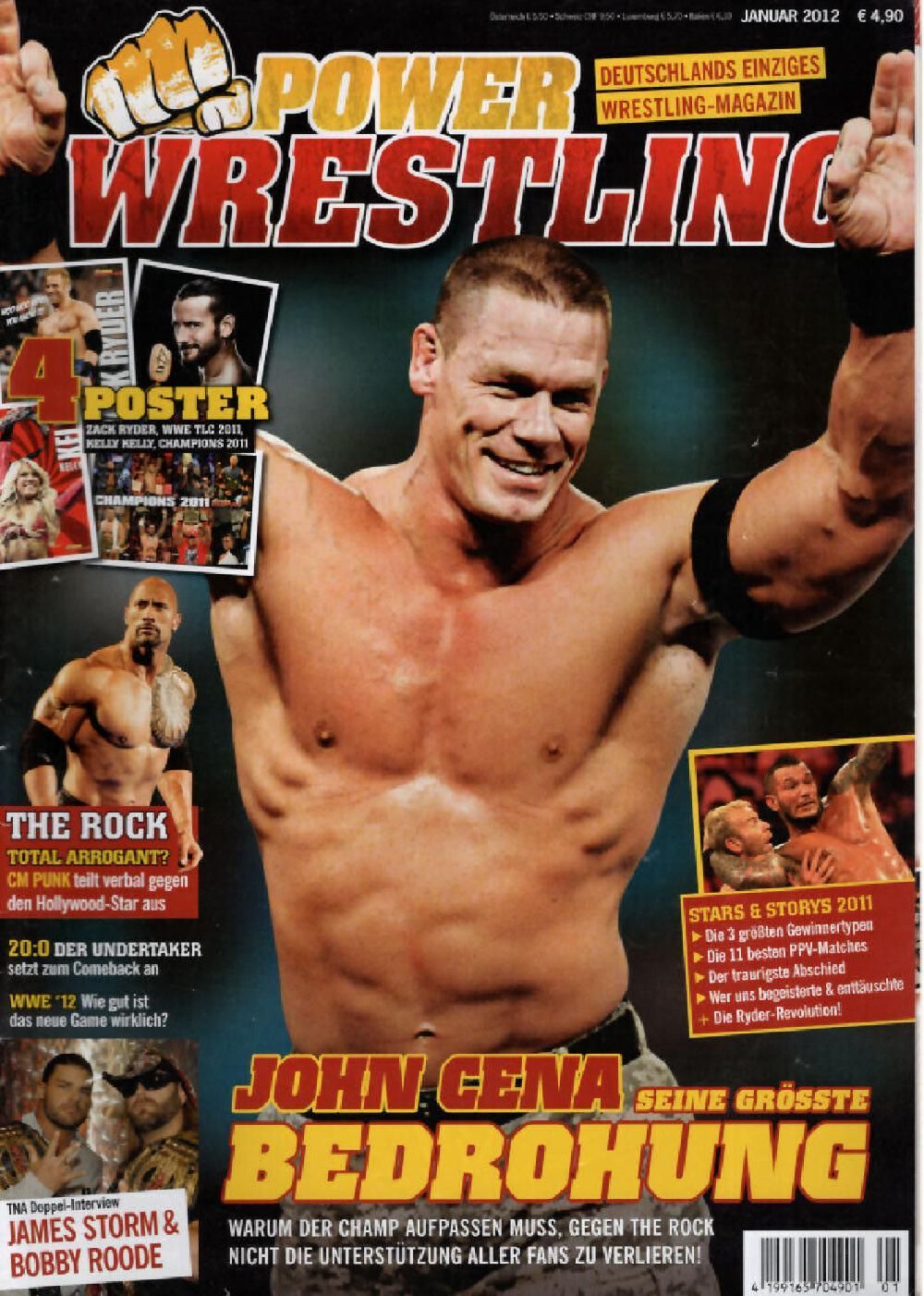 Power Wrestling Magazin Deutschland 2012-01 John Cena The Rock James Storm