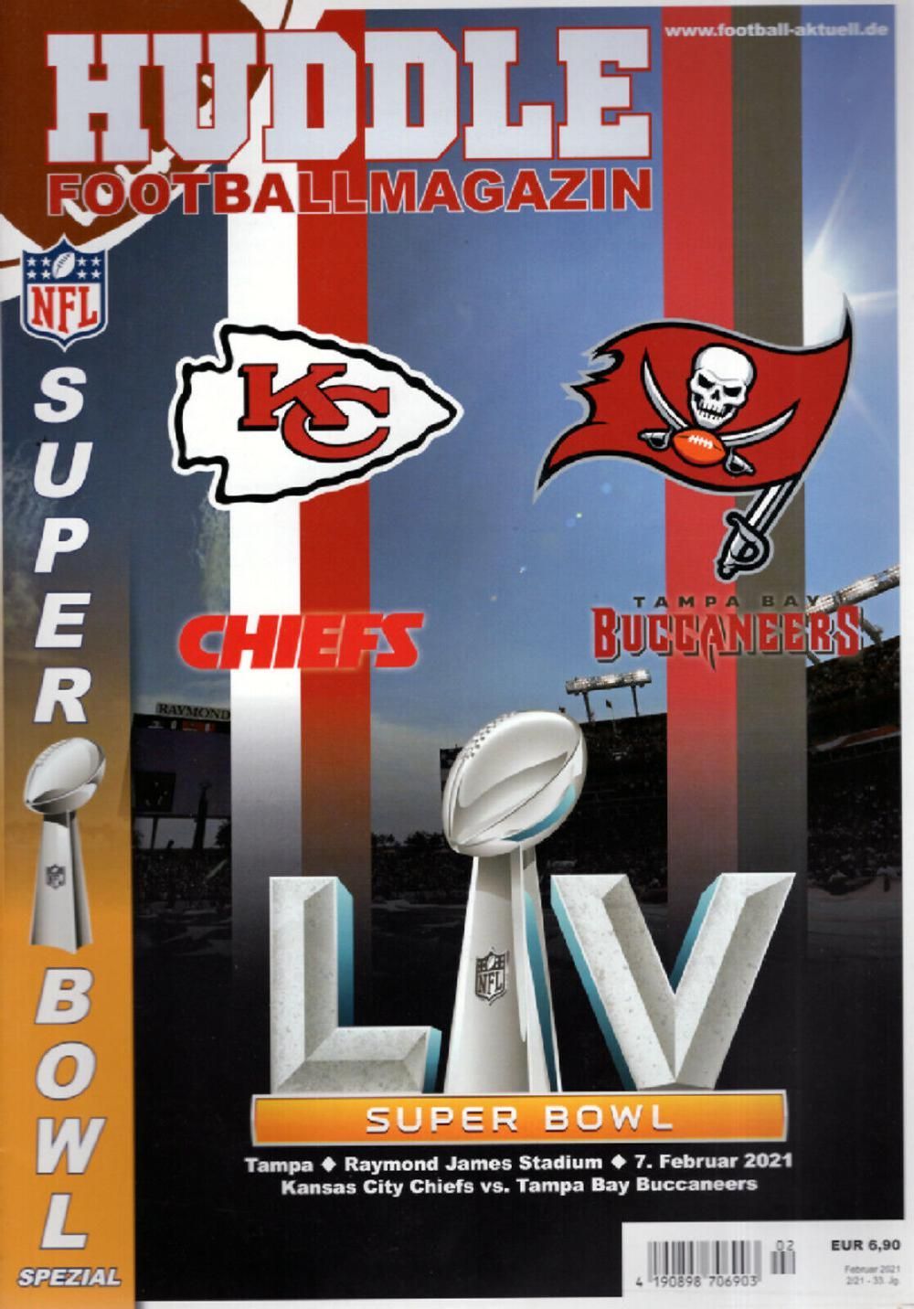 Huddle Magazin Deutschland 2021-02 Super Bowl Kansas City Chiefs Tampa Bay Buccaneers