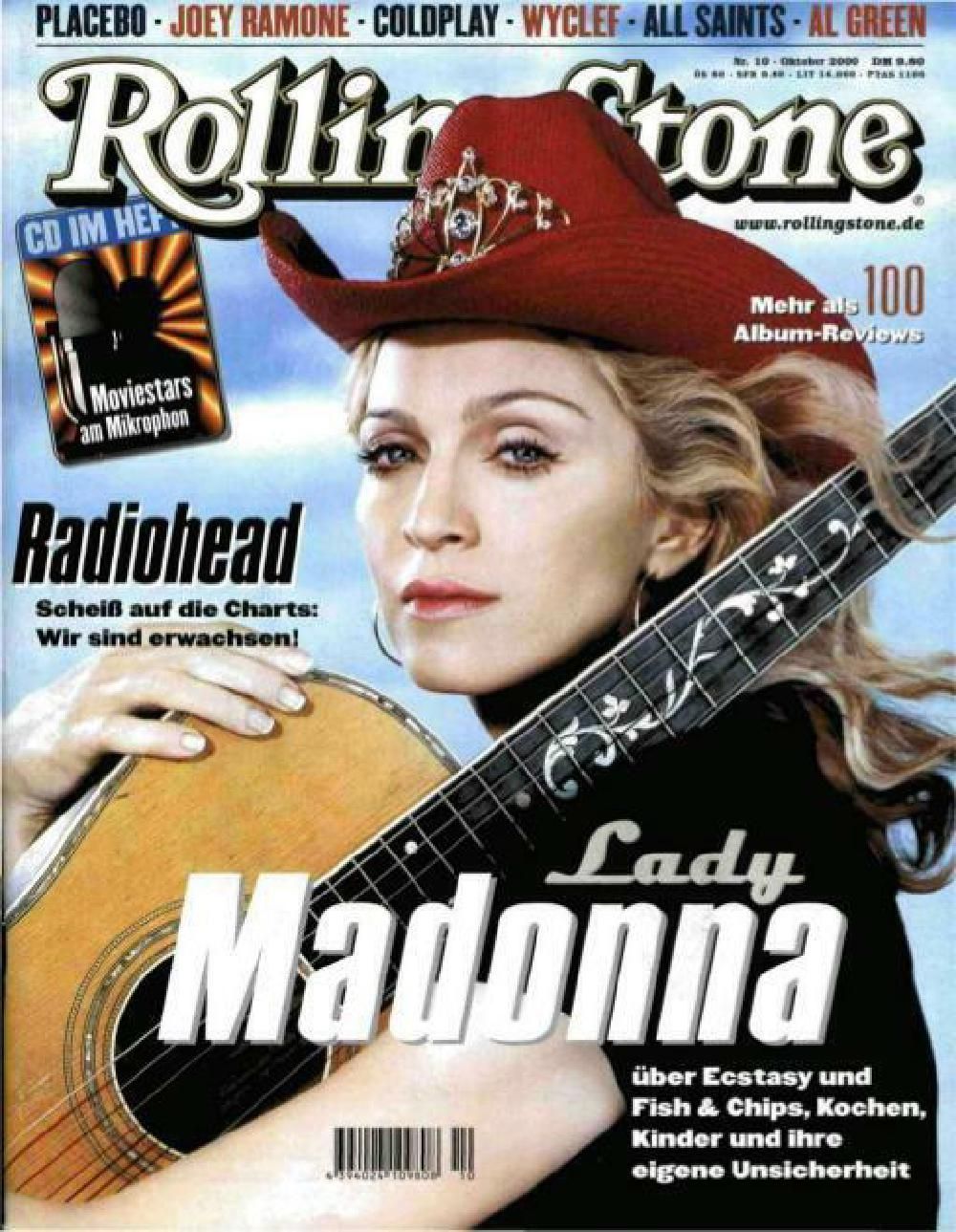 Rolling Stone Magazin Deutschland 2000-10 Madonna Radiohead Joey Ramone