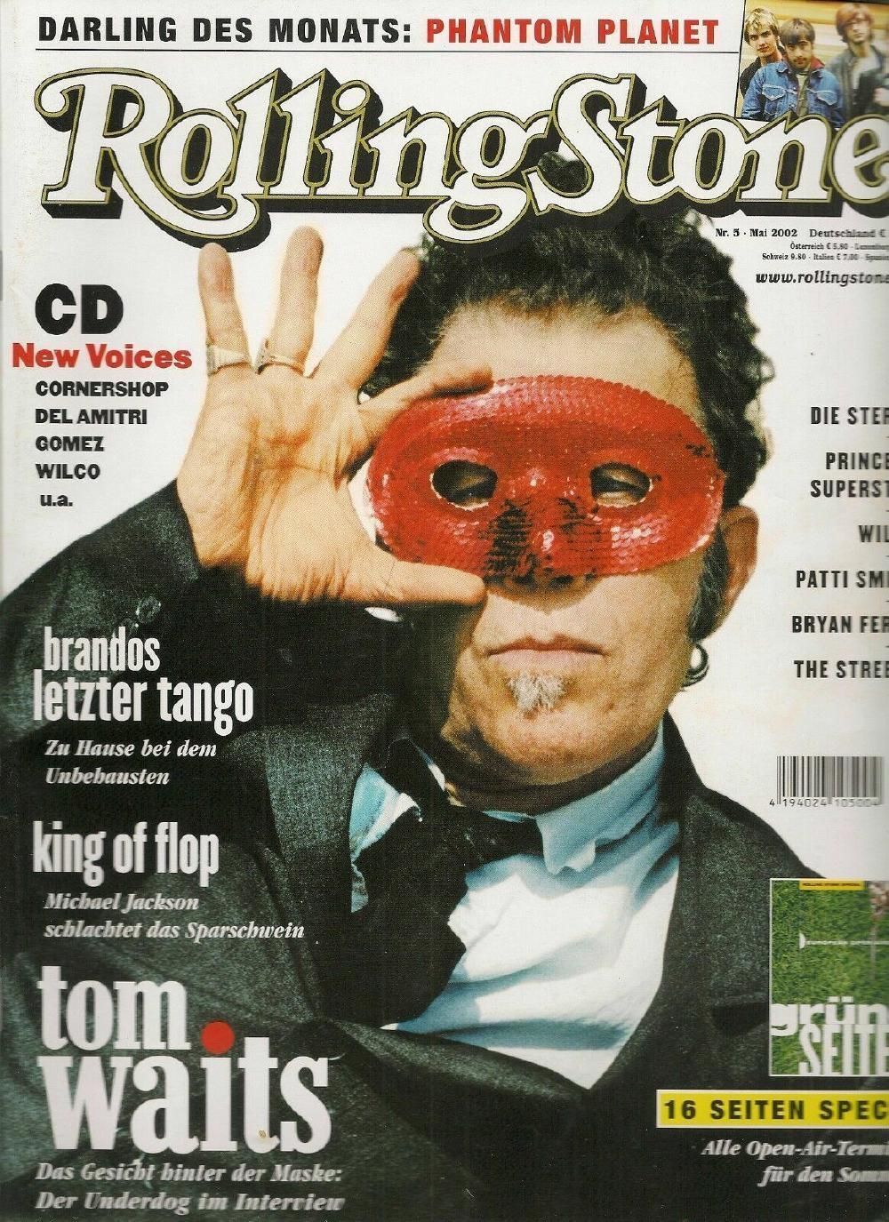 Rolling Stone Magazin Deutschland 2002-05 Tom Waits Phantom Planet Wilco The Streets