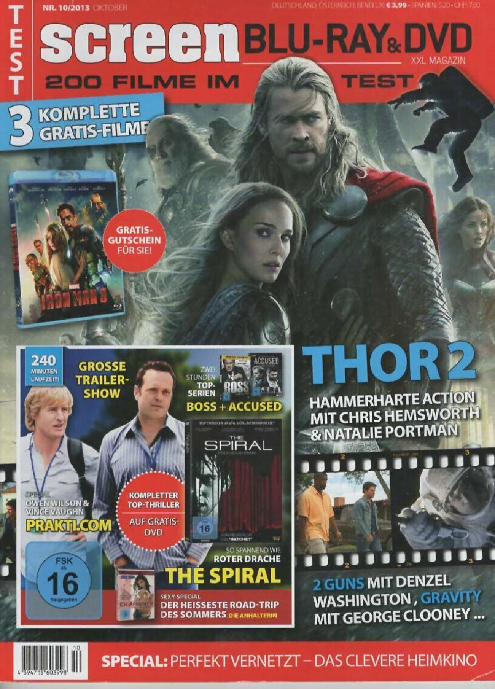 Screen Magazin Deutschland 2013-10 Natalie Portman Chris Hemsworth