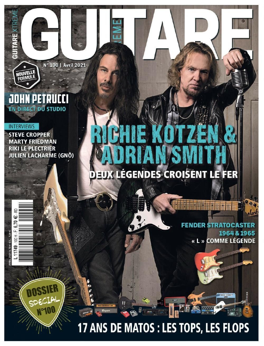 Guitare Xtreme Magazin Frankreich 2021 #100 Adrian Smith Richie Kotzen Cropper