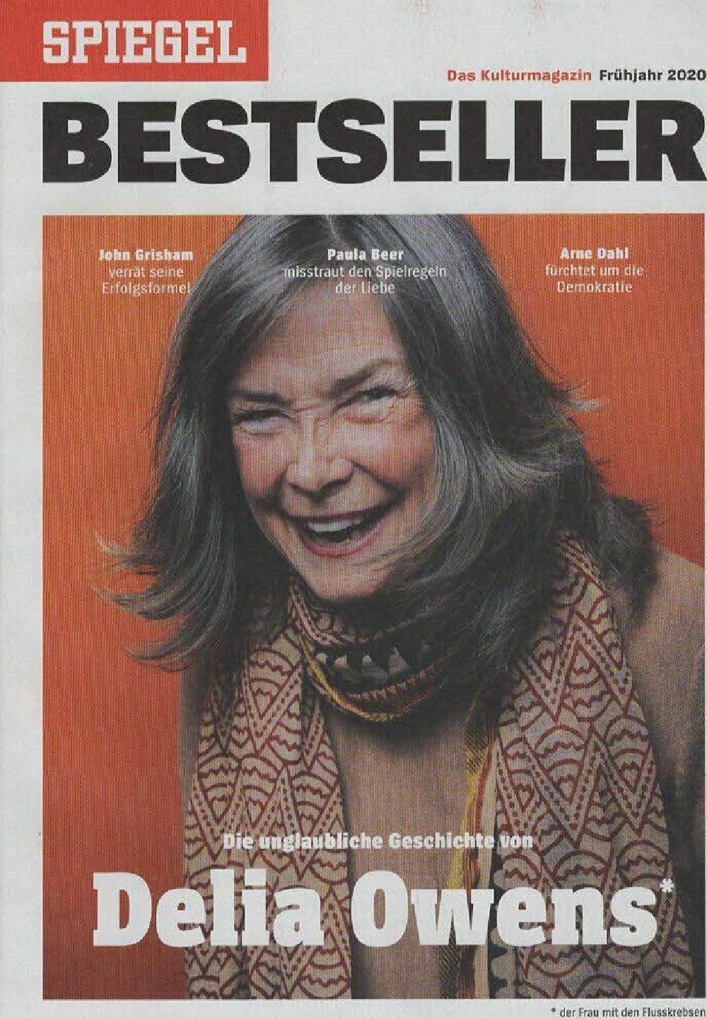Spiegel Bestseller Magazin Deutschland 2020 Delia Owens