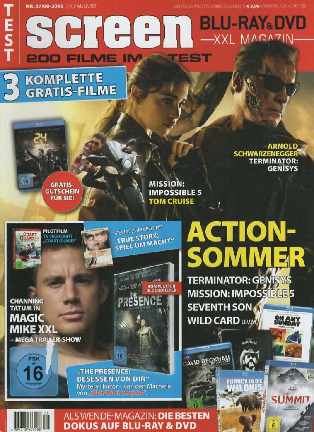 Screen Magazin Deutschland 2015-07 Tom Cruise Arnold Schwarzenegger