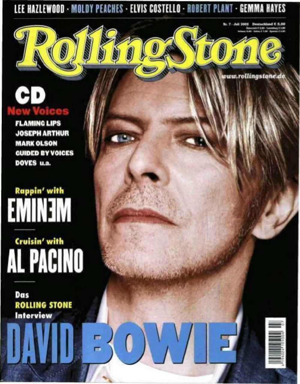 Rolling Stone Magazin Deutschland 2002-07 David Bowie Al Pacino Eminem