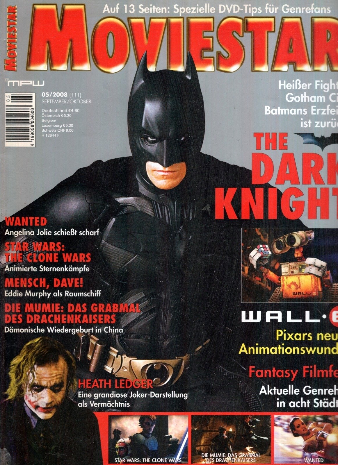 Moviestar Revista Alemania 2008 #111 Batman The Dark Knight