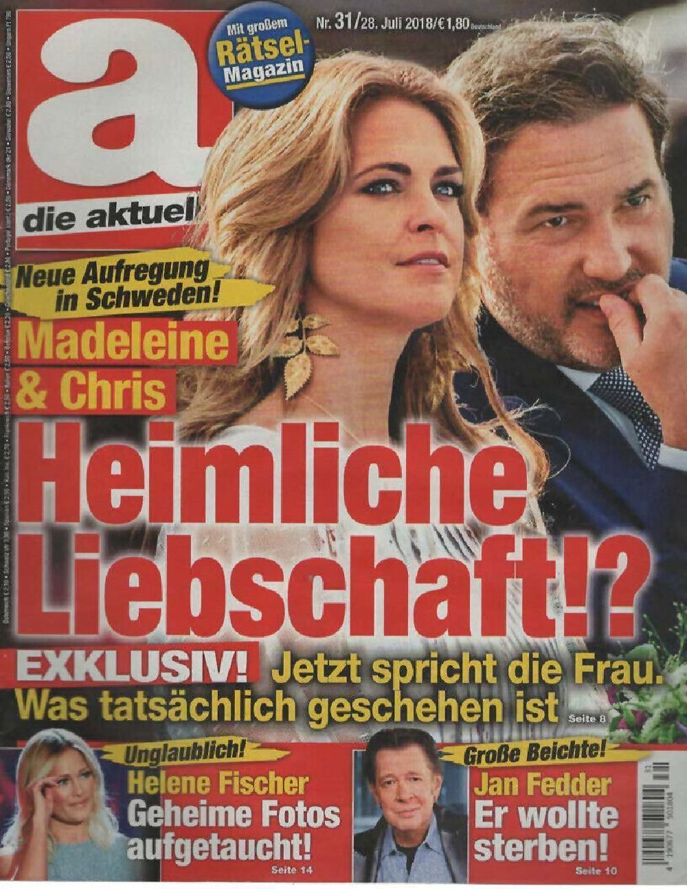 Die Aktuelle Magazin Deutschland 2018-31 Madeleine Chris Sweden