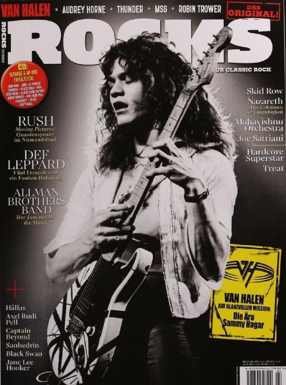 Rocks Magazin Deutschland 2022-03 Van Halen Rush Def Leppard Skid Row Allman