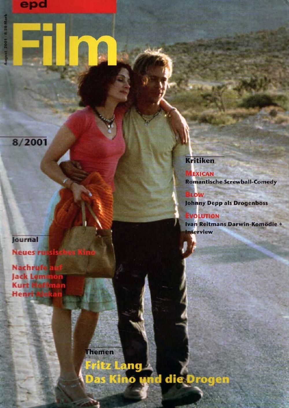 EPD Film Magazin Deutschland 2001-08 Brad Pitt Julia Roberts
