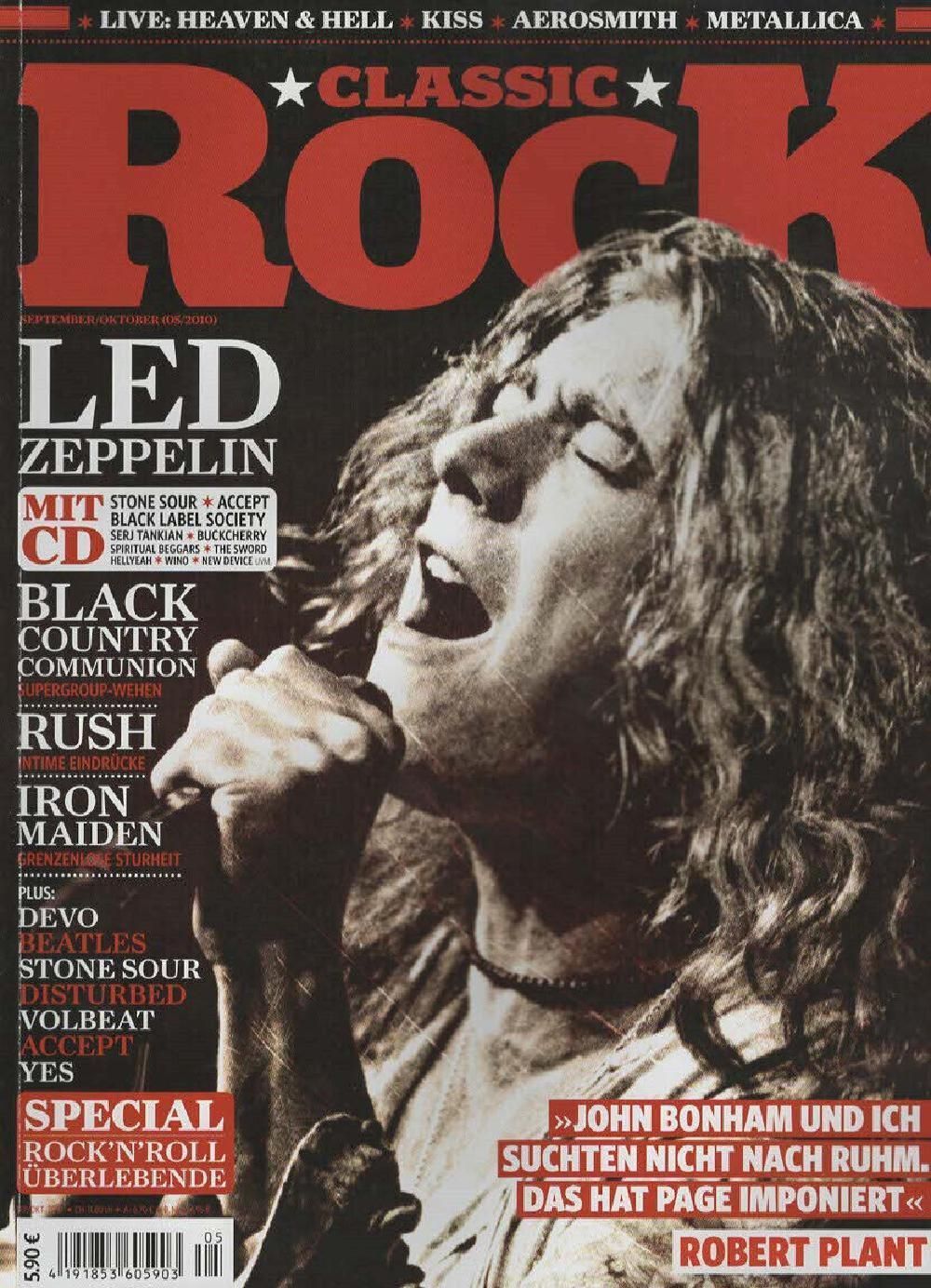 Classic Rock Magazin Deutschland 2010-09+10 Led Zeppelin John Bonham Robert Plant #3