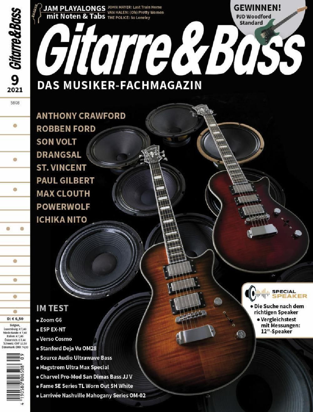 Gitarre & Bass Magazin Deutschland 2021-09 Robben Ford Ichika Nito Anthony Crawford Drangsal St. Vincent Paul Gilbert Max Clouth