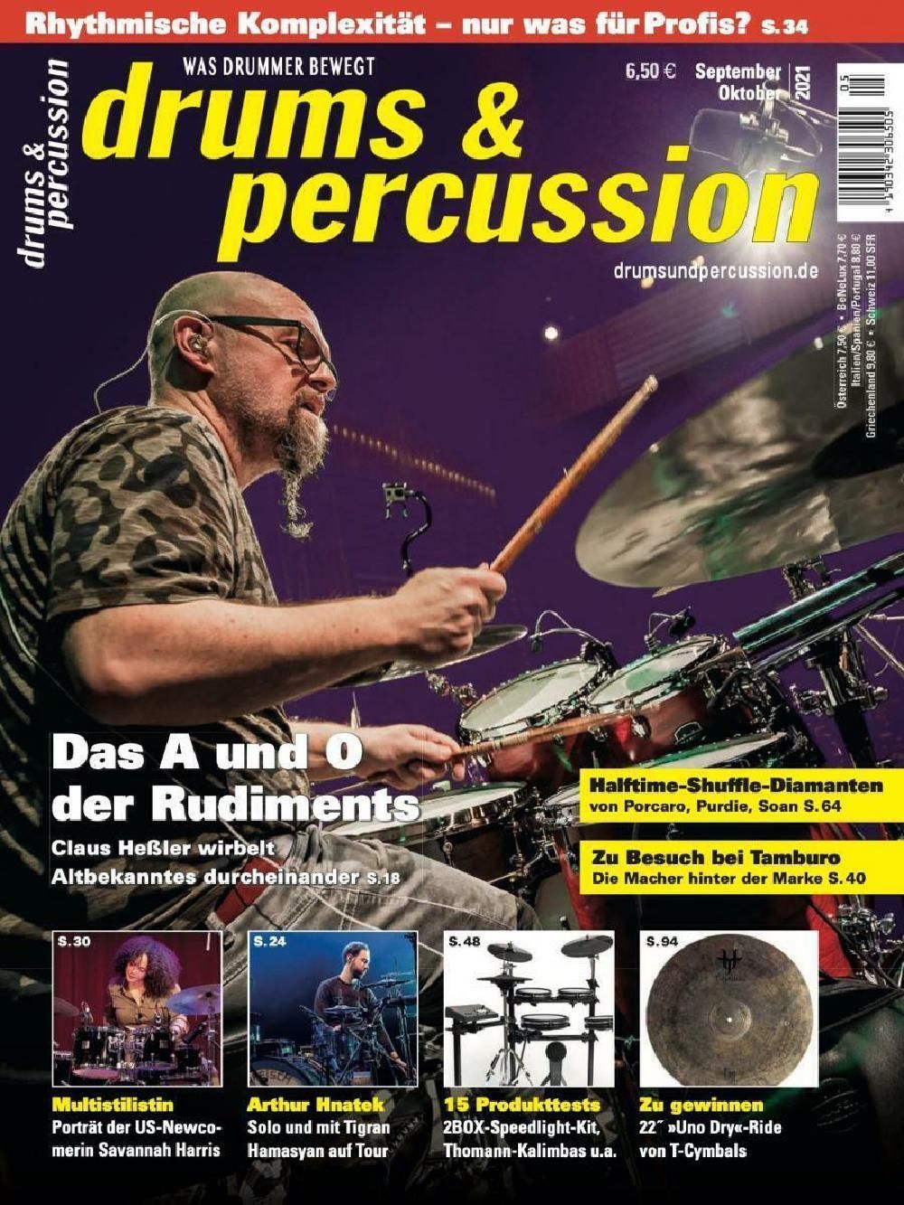 Drums & Percussions Magazin Deutschland 2021-09+10 Savannah Harris Claus Heßler Arthur Hnatek