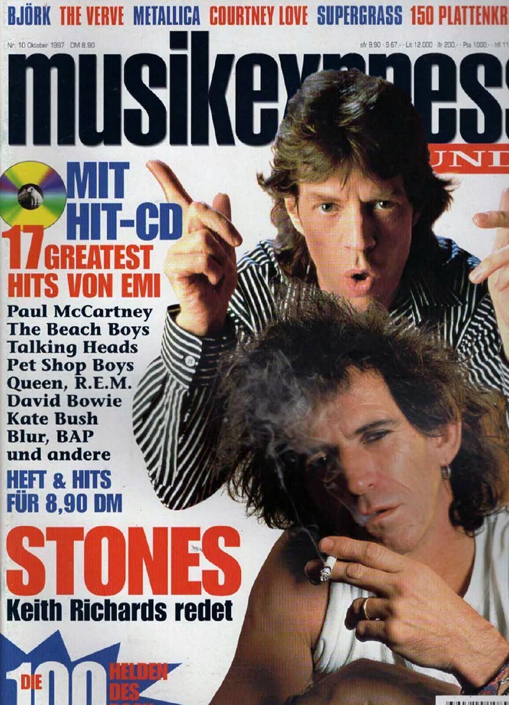 Musikexpress Magazin Deutschland 1997-10 Mick Jagger Keith Richards The Rolling Stones