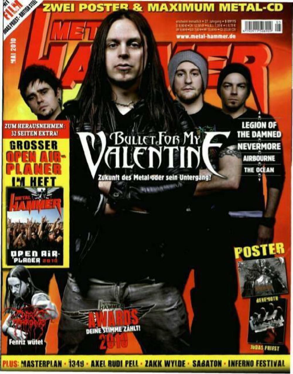 Metal Hammer Magazin Deutschland 2010-05 Bullet For My Valentine Nevermore