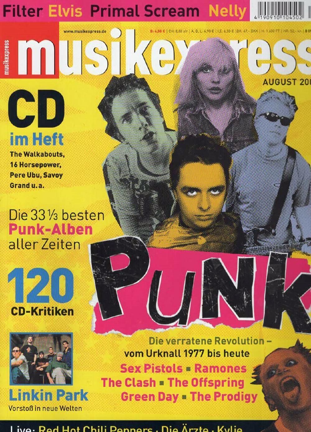 Musikexpress Magazin Deutschland 2002-08 Sex Pistols Blondie Ramones Green Day