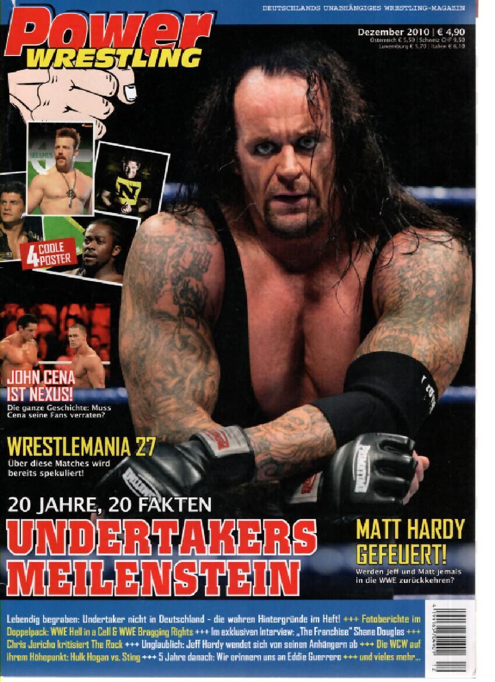 Power Wrestling Magazin Deutschland 2010-12 Undertaker Matt Hardy